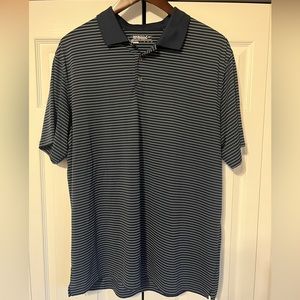 Men’s Nike Golf Tour Performance Dri-Fit Polo, XXL, Navy Blue/White Stripe